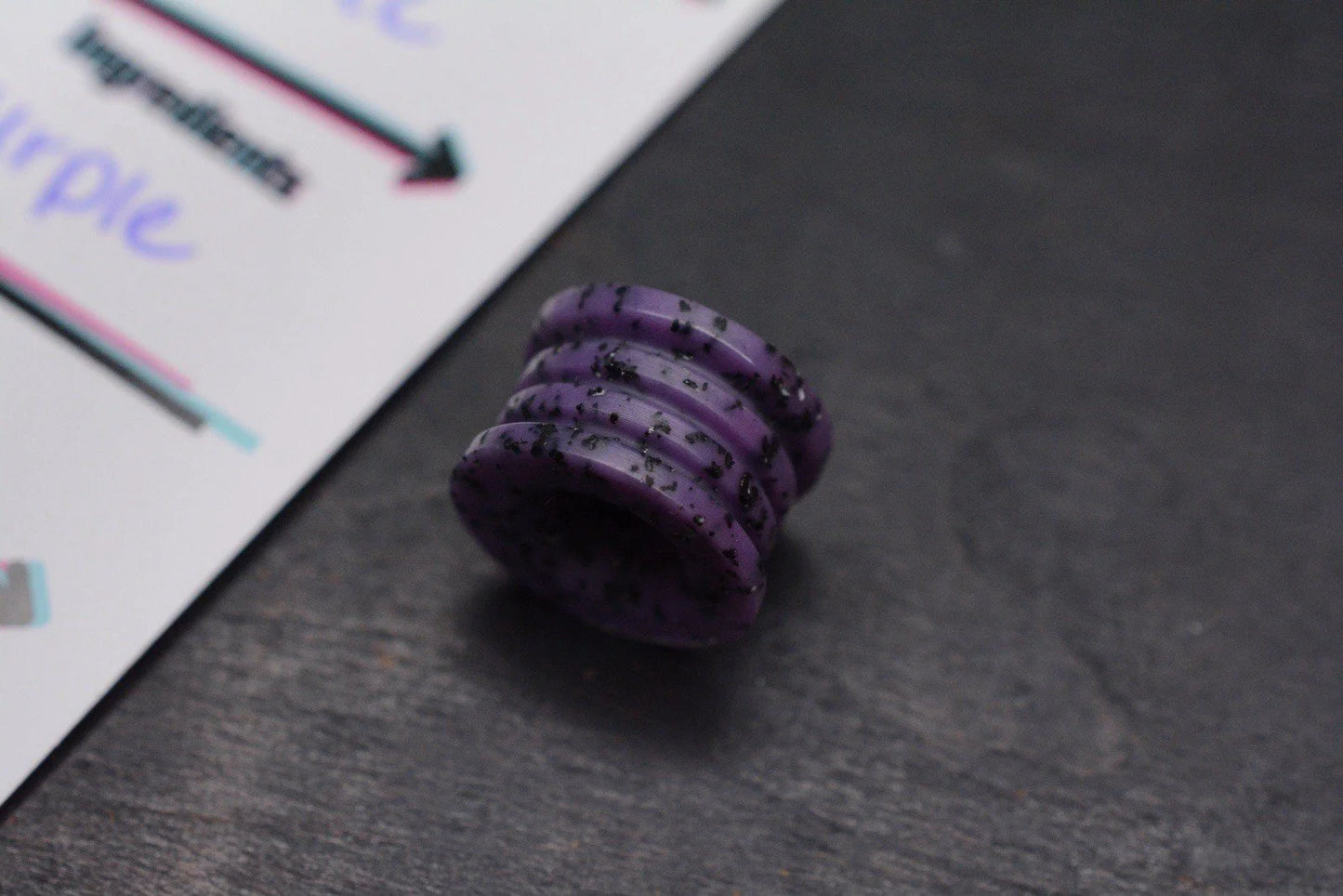 RARE Salt & Peppa EDC Shrime Purple Grip-Tec Lanyard Bead Re Scoopy Loops
