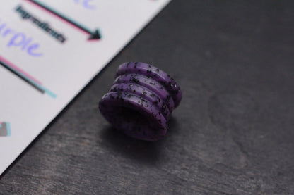 RARE Salt & Peppa EDC Shrime Purple Grip-Tec Lanyard Bead Re Scoopy Loops