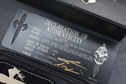 CUSTOM Marfione Socom Elite Warcom 204P Hand Ground Purple Ano / Stingray Inlay
