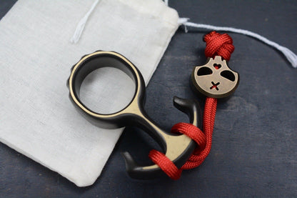 RARE Delicious Fist Drop Anchor Dark Brass Scratch Sanded B.O w/Necromancer Bead