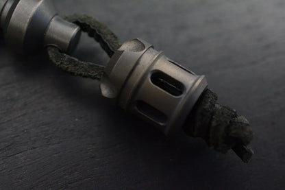 RARE 4T5 Design Templar Hand Stamped Blackened Aged Brass w/ 4T5 Bead