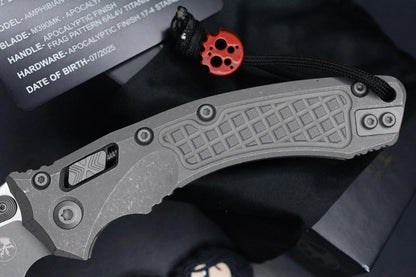 NEW Microtech Marfione Selects Amphibian Ti Handle Frag Pattern w/ Playge & COA