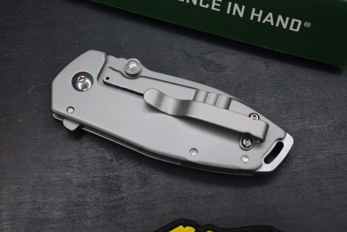 BRNLY "Beskar" Special Edition CRKT Squid Assist Deep Laser Engrave w/ PDW Patch