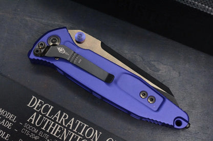 CUSTOM Marfione Socom Elite Warcom 204P Hand Ground Purple Ano / Stingray Inlay