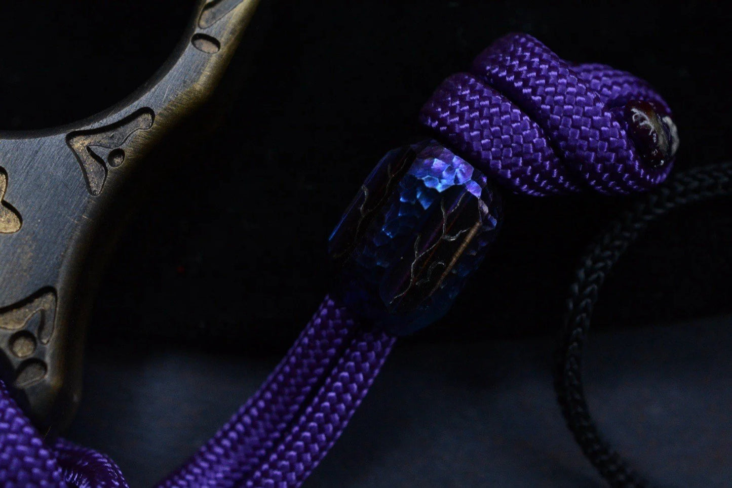 RARE Louis Vouitton Accomplice Brass Engraved w/ Custom Timascus Bead Re JRW