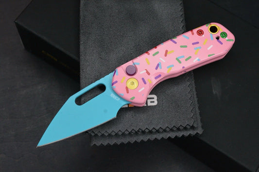NEW CJRB Mini Pyrite Dessert Warrior Wharncliffe Blade Sprinkle Handle