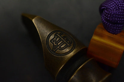 RARE 4T5 Vintage Templar Antique Brass w/ Ultem Playge Skall Bead