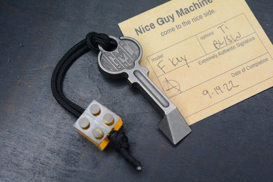 VINTAGE Nive Guy Machine Co Fn+F Key Pry 09/22 w/ Ultem Lego Bead NGMCo