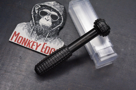 NEW ANSO Knife Tool Bit Driver - PVD Black Ti / Frag w/ Monkey Edge Patch