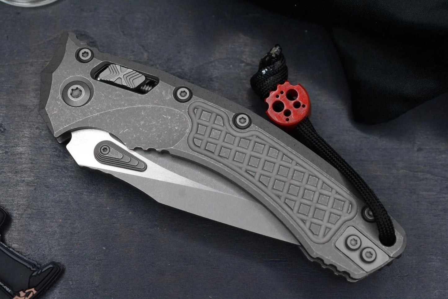 NEW Microtech Marfione Selects Amphibian Ti Handle Frag Pattern w/ Playge & COA