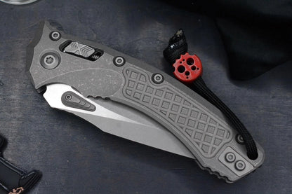 NEW Microtech Marfione Selects Amphibian Ti Handle Frag Pattern w/ Playge & COA