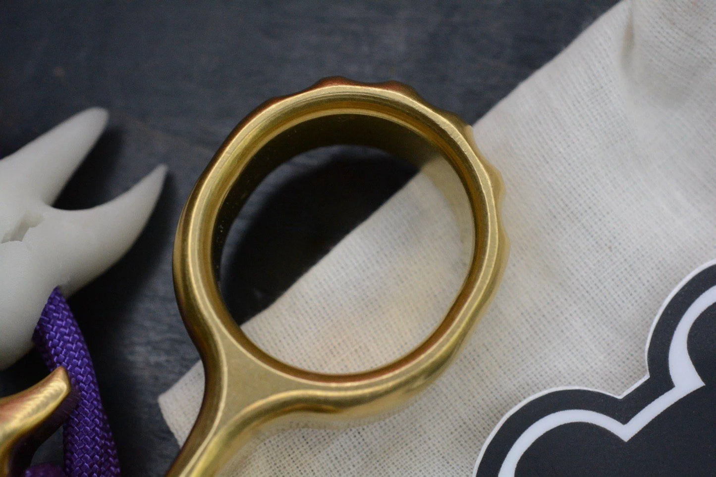 RARE Delicious Fist Brass Drop Anchor Brass Bottle Opener w/ White Molar Bead