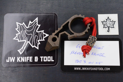 RARE JW Knife & Tool Bandicoot G5 Bronze Bottle Pry w/ Rock Finish Bead SOLD OUT