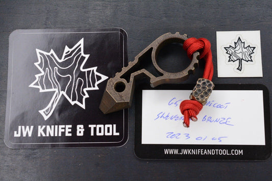 RARE JW Knife & Tool Bandicoot G5 Bronze Bottle Pry w/ Rock Finish Bead SOLD OUT