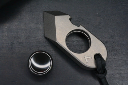 NEW Viking X Urban EDC Seax Ti W/ Zirconium Button Bottle Opener w/ Wkrmn Bead
