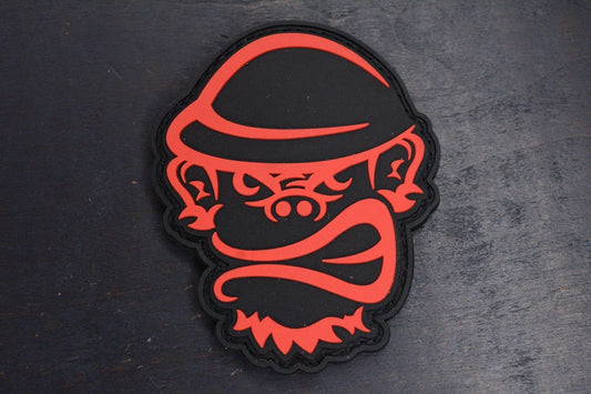 RARE Monkey Edge “Angry Monkey” PVC Patch Large MEFP Frag Pattern Red/ Black
