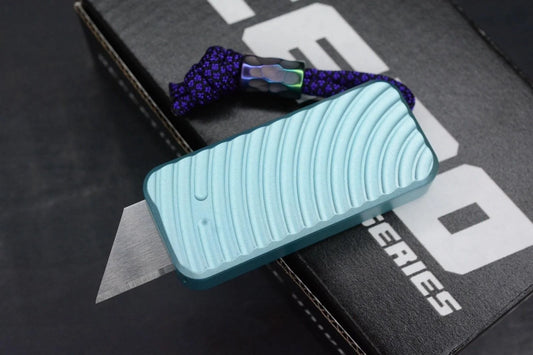 NEW RIVERY MFG x Cad Lab Zero Knife Teal Finish OG w/ Custom Bead