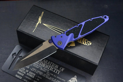 CUSTOM Marfione Socom Elite Warcom 204P Hand Ground Purple Ano / Stingray Inlay