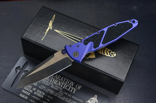 CUSTOM Marfione Socom Elite Warcom 204P Hand Ground Purple Ano / Stingray Inlay