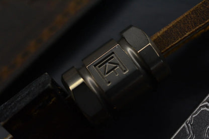 NEW Triple Aught x Efros Engraved Topo Pry Bar w/ CKF Bead & Leather Sheath