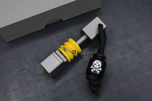 NEW Urban EDC Magic Meter Bead Caddy - Plain Ti w/ Poison Bead Re Salt & Peppa