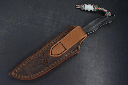 RARE Koenig Helos Fixed Blade Harpoon Magnacut Black Micarta w/ Homage Frankart