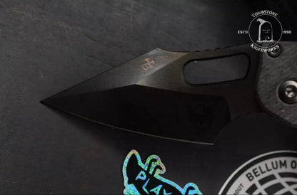 NEW Microtech Stitch-Manual Folder Shadow CF w/ Playge Patch & Bead