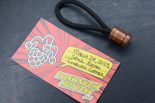 RARE Frankenworx Spool Tumbled Copper 2 Piece Bead SOLD OUT Re Playge JRW