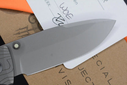 RARE NEW Prometheus x WOE Birdwatcher Topo Ti SPD ED - Black Micarta/ Magnacut