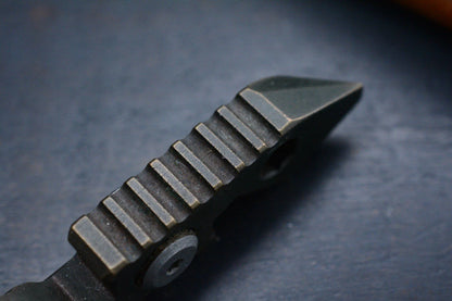 RARE JW Knife & Tool Micro G7 Spinner Bronze Pry Bar Tool w/ ZF Leather Case