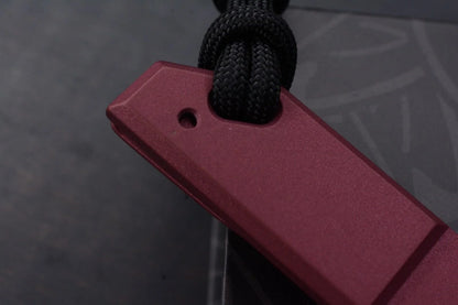 NEW OEGEDC GoodLuck Pry Bottle Opener Cranberry Frost w/ Black Monkey Man Bead