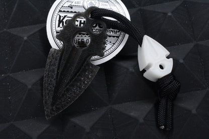 NEW Koch Tools “Artifakt” Arrowhead Pry Bar Black G-10 w/ White Artifakt Bead
