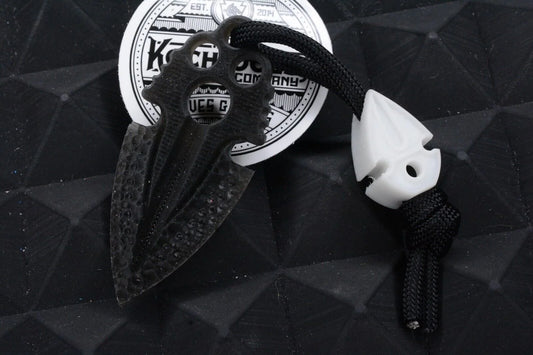 NEW Koch Tools “Artifakt” Arrowhead Pry Bar Black G-10 w/ White Artifakt Bead