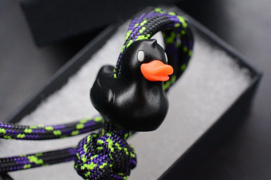 RARE Urban EDC Lucky Duck - Black Lanyard Bead USA MADE Polymer Resin