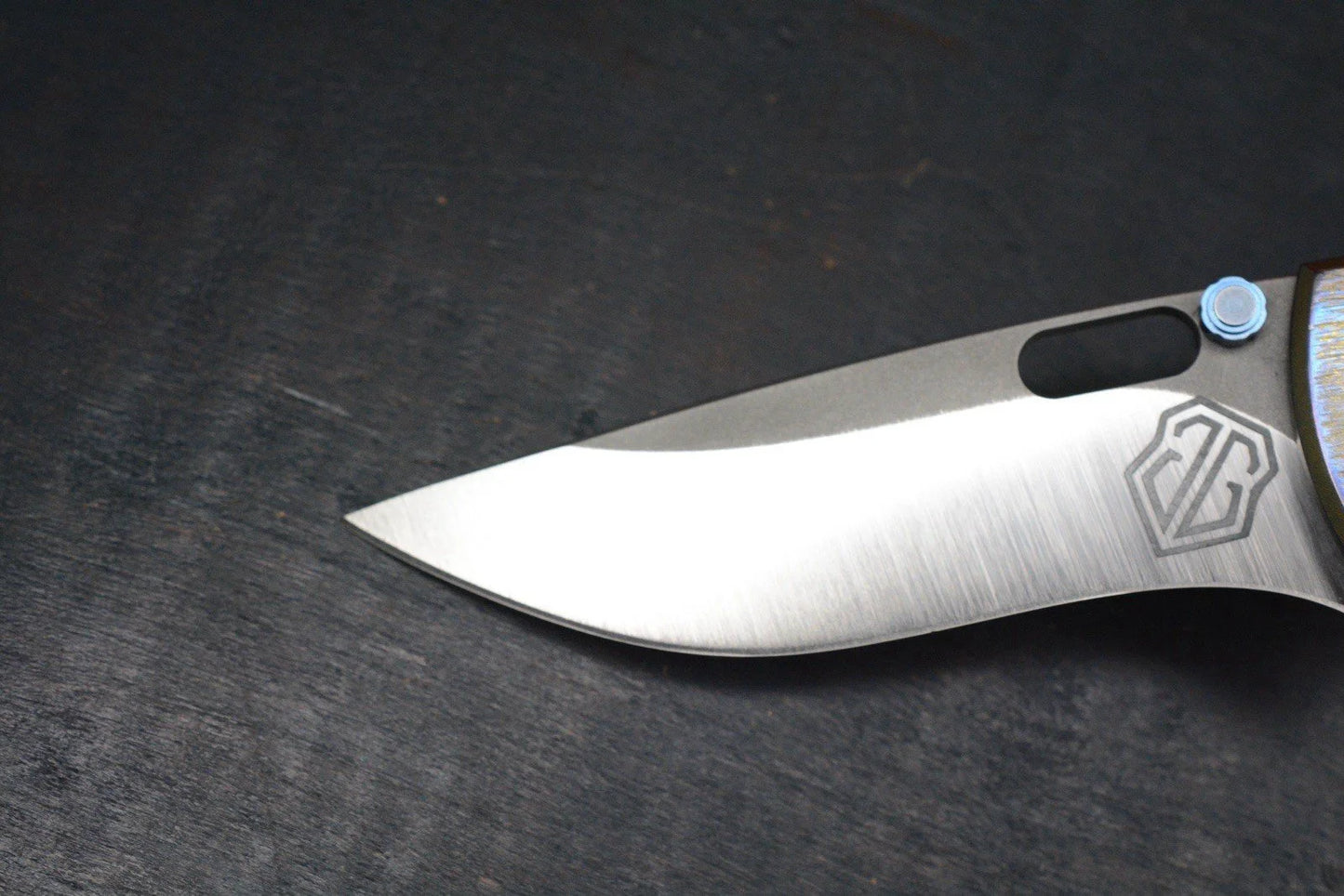 RARE John Gray Rostrum Recurve Magnacut Bark Finish Ano Ti Double Thumb Stud