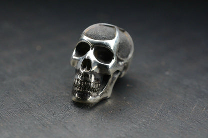 Rare Royal Creations Finest Segmented Full Skull Silver 100% Handmade USA 5/8”