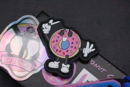 Donut Community “Blue Sprinkle” Dessert Warrior Tanto w/ 2x Donut Beads & Patch