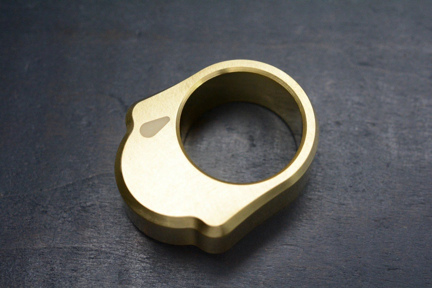 NEW Delicious Fist “Ghost” Scotch Brite Brass GITD Tear Drop Logo Paperweight
