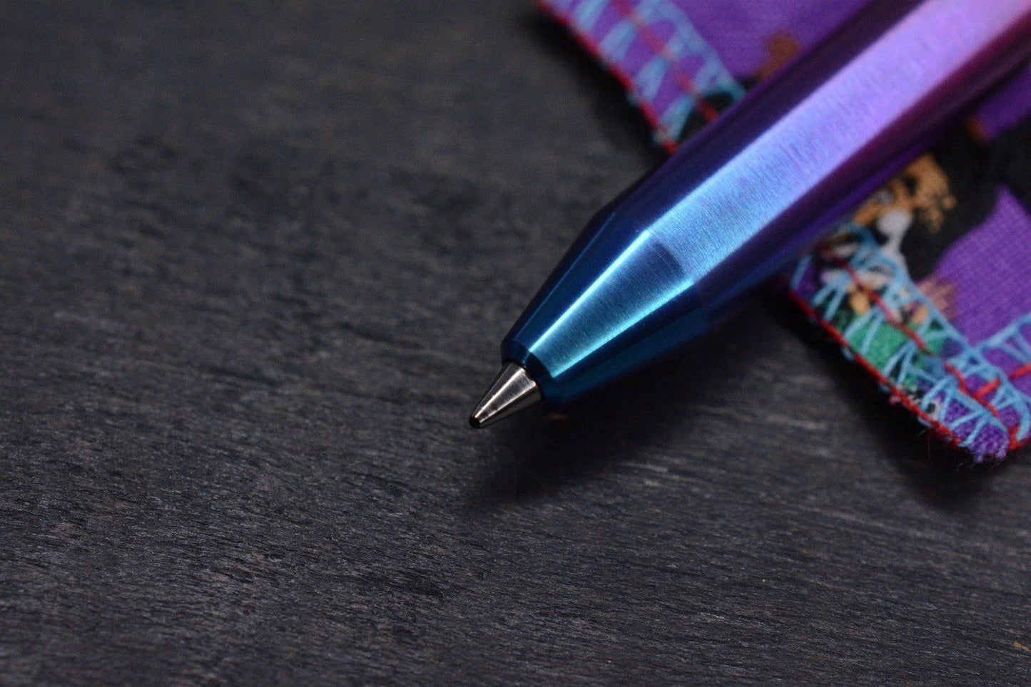 NEW Oz Machine Co Little John Ti Pen Sunrise Fade Ano - Raw SW & Satin Accents