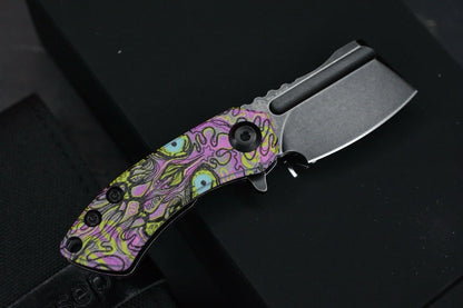 NEW Kanscept x Koch Mini Korvid Undead G-10 Black Blade Purple Handle
