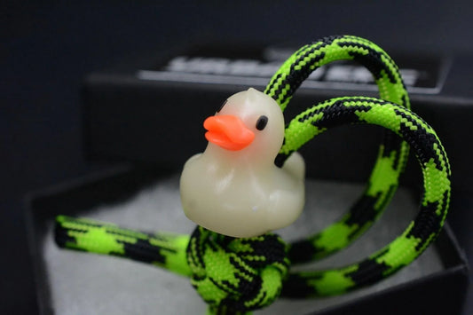 RARE Urban EDC Lucky Duck - Glow In The Dark Lanyard Bead USA MADE Polymer Resin