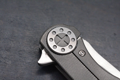 BNIB Curtiss Custom Retro Cruze Ti Handle Flipper M390 Blade w/ Timascus Bead