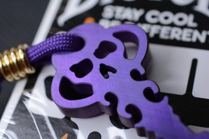 NEW Urban EDC Chaves Knives Ti Skeleton Pry Bar Ano-Purple w/Custom Bead Set