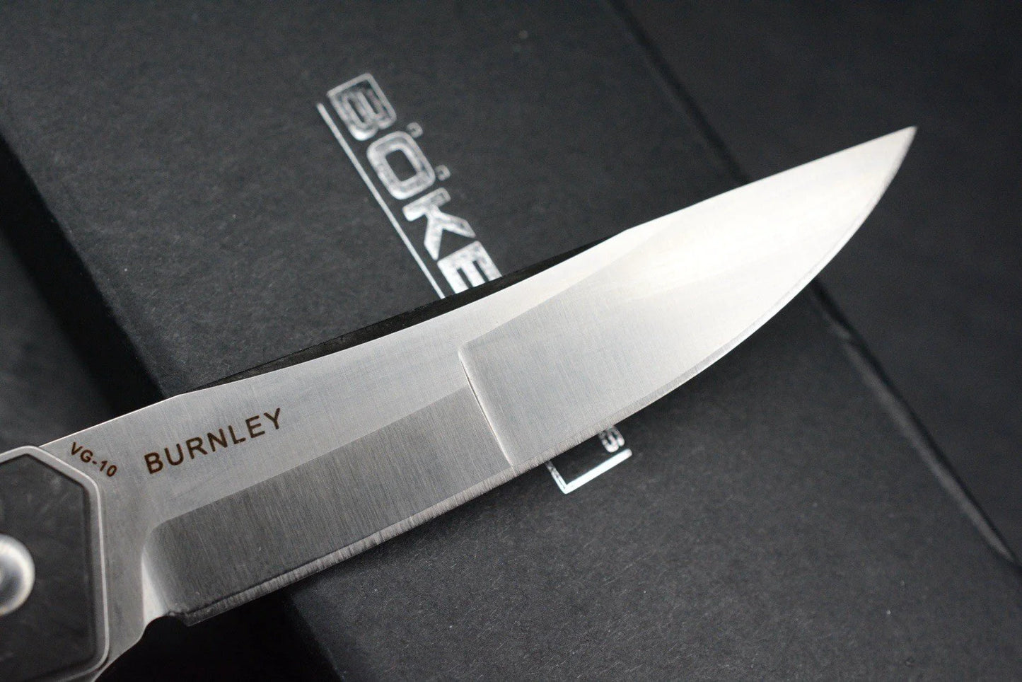 NEW Boker x Burnley Kwaiken Air Titan Hairline Finish Carbon Fiber Scale SN 252