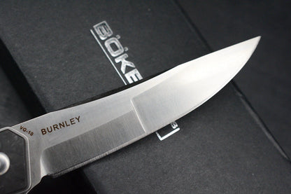 NEW Boker x Burnley Kwaiken Air Titan Hairline Finish Carbon Fiber Scale SN 252