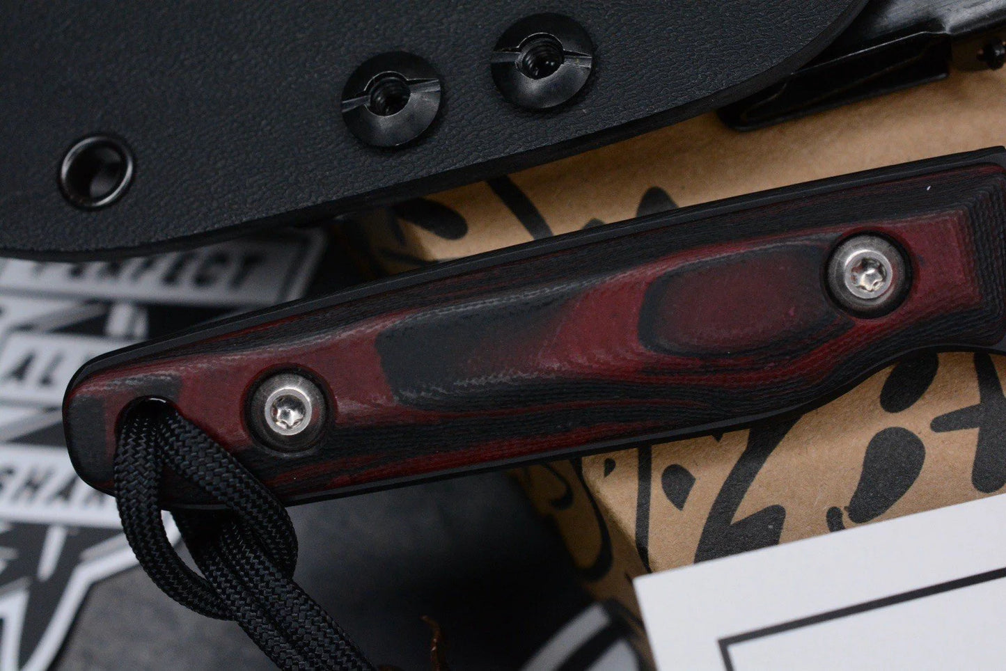 NEW OEGEDC District Fixie Red Burl G-10 Handle - Magnacut Blade w/ Spawn Bead