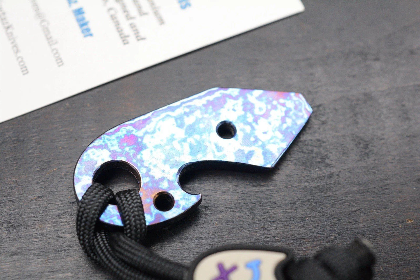 RARE JW Knife & Tool Timascus Pry Opener w/ B/W Wkrmn Ghost