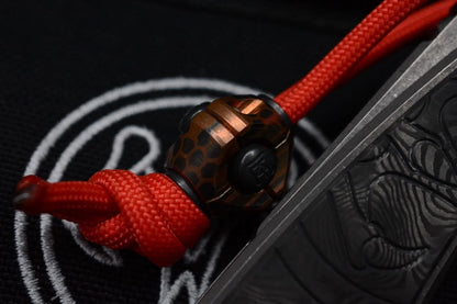 RARE G&G Hawk Talon M390 Ti Carbon Inlay Black Dunes w/ Bead & Ozzy Coin