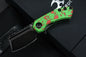 NEW Kanscept x Koch Mini Korvid Zombie Green Anodized Black Blade Flipper