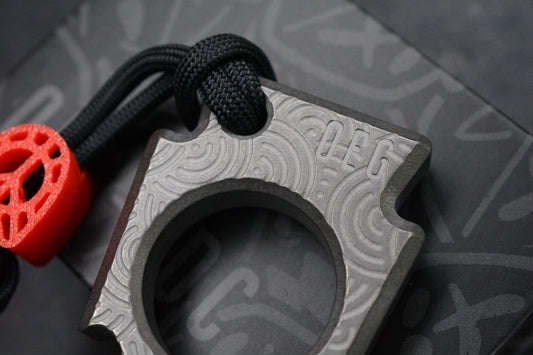 RARE OEGEDC X Urban EDC Keystone Chaos Seigahai Ti Bottle Opener w/ Wkrmn Bead